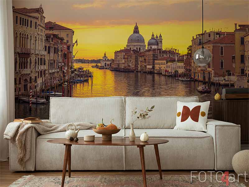 Fototapeten mit Venedig Stadt und Kanal